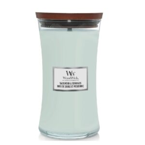 Woodwick Sagewood & Seagrass - Large Candle